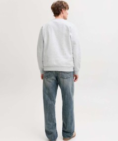 Sudadera gris hombre cuello redondo cómodo