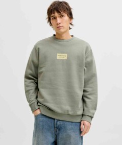 Sudadera vetiver Jack & Jones hombre corte relaxed