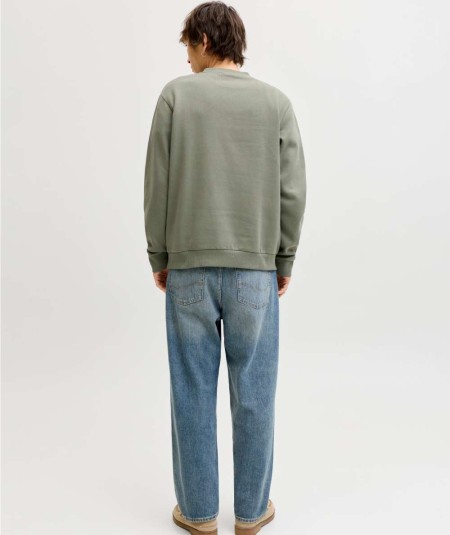 Sudadera vetiver Jack & Jones hombre corte relaxed