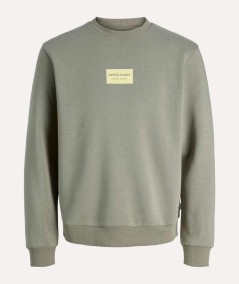 Sudadera vetiver Jack & Jones estampada frontal