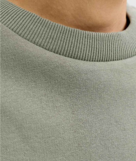 Sudadera vetiver Jack & Jones hombre corte relaxed