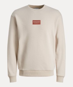 Sudadera beige Jack & Jones estampada frontal