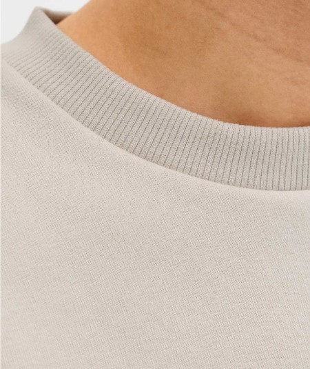 Sudadera beige Jack & Jones hombre corte relaxed