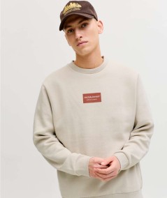 Sudadera beige algodón poliéster reciclado