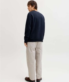 Sudadera marino hombre con cuello redondo