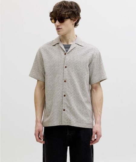 Camisa moon Jack & Jones hombre manga corta estampada