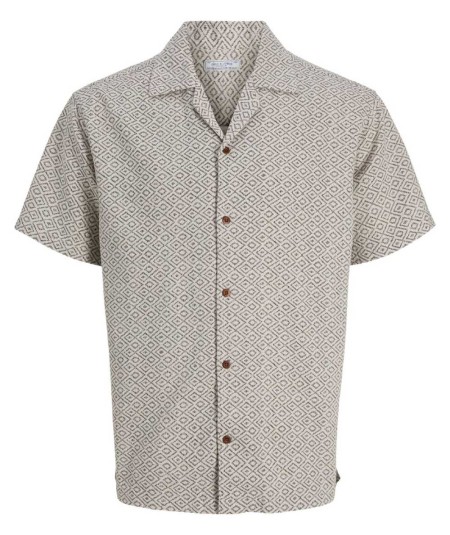 Camisa moon Jack & Jones hombre manga corta estampada