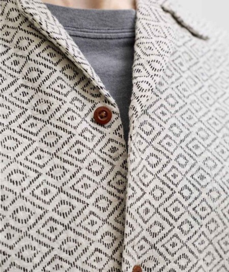 Camisa moon Jack & Jones hombre manga corta estampada