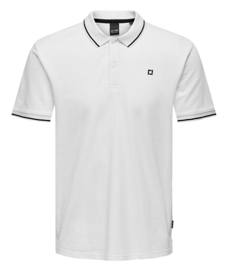 Polo blanco hombre algodón orgánico corte regular