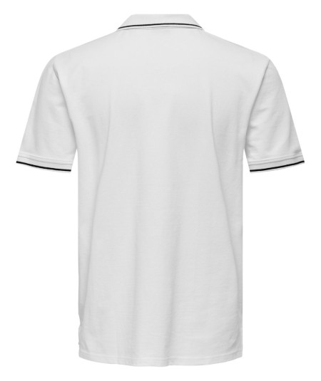 Polo blanco hombre algodón orgánico corte regular