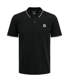 Polo negro algodón orgánico transpirable