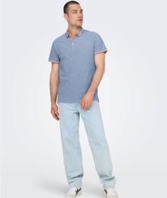 Polo medium manga corta tejido piqué