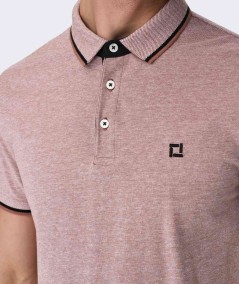 Polo copper hombre cierre parcial botones