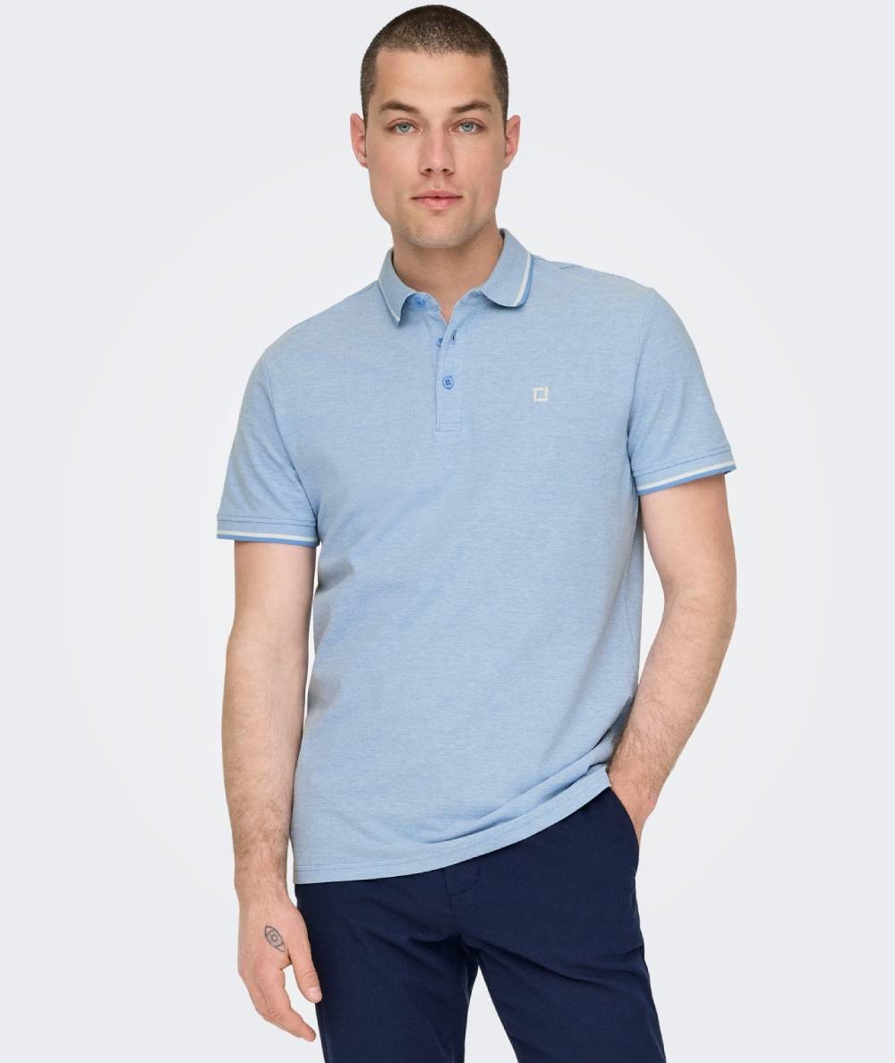 Polo marina hombre algodón orgánico corte regular
