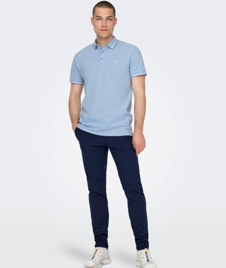 Polo marina hombre algodón orgánico corte regular