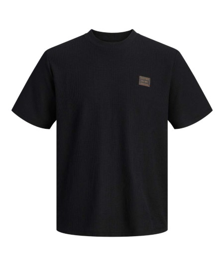 Camiseta negra hombre Jack & Jones corte relaxed