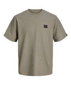 Camiseta kaki algodón orgánico y poliéster reciclado