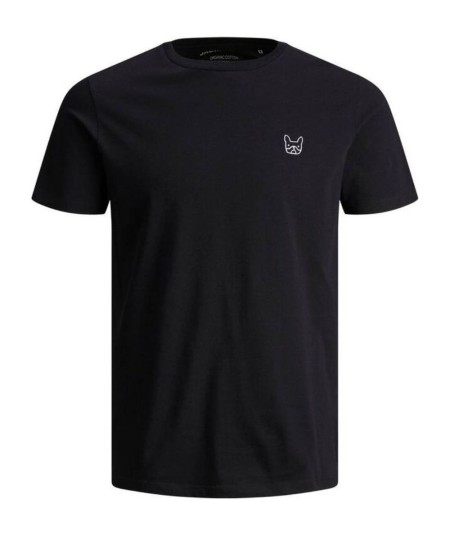 Camiseta negra hombre Jack & Jones ajuste entallado