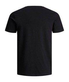 Camiseta negra algodón orgánico cómoda para hombre