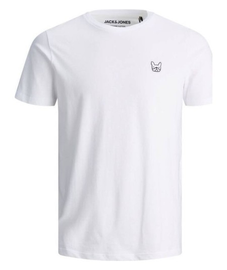 Camiseta blanca hombre Jack & Jones ajuste entallado