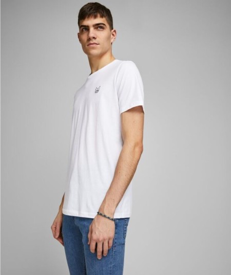 Camiseta blanca hombre Jack & Jones ajuste entallado