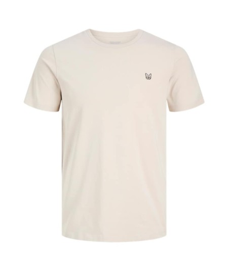 Camiseta beige hombre Jack & Jones ajuste entallado