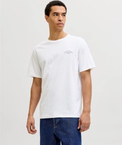 Camiseta blanca hombre Jack & Jones algodón regular fit