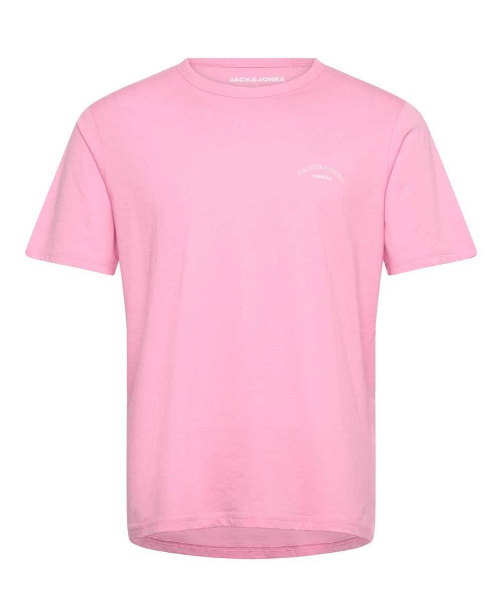 Camiseta rosa hombre Jack & Jones algodón regular fit