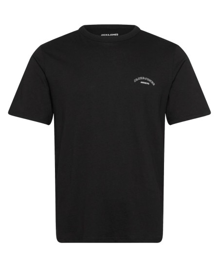 Camiseta negra algodón suave cómoda para hombre