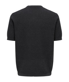 Camiseta negra diseño clásico masculino