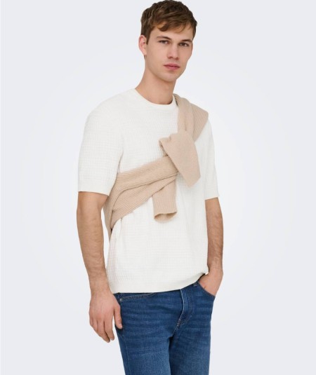 Camiseta color crudo hombre Only & Sons manga corta
