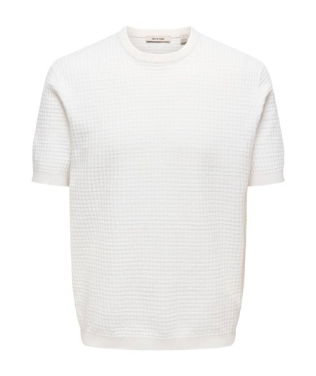 Camiseta color crudo hombre Only & Sons manga corta