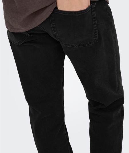 Jeans regular fit grises para hombre con pernera recta