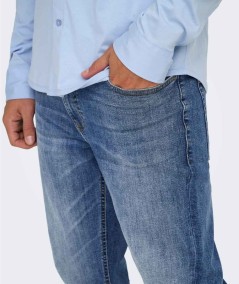 Jeans medium pernera recta masculino