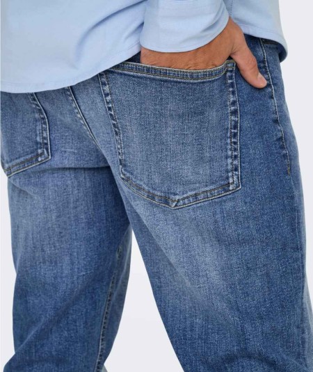 Vaqueros azul medium hombre Only & Sons corte regular