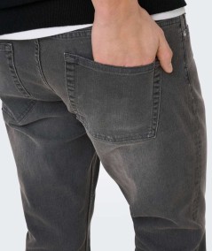 Jeans gris denim flexible