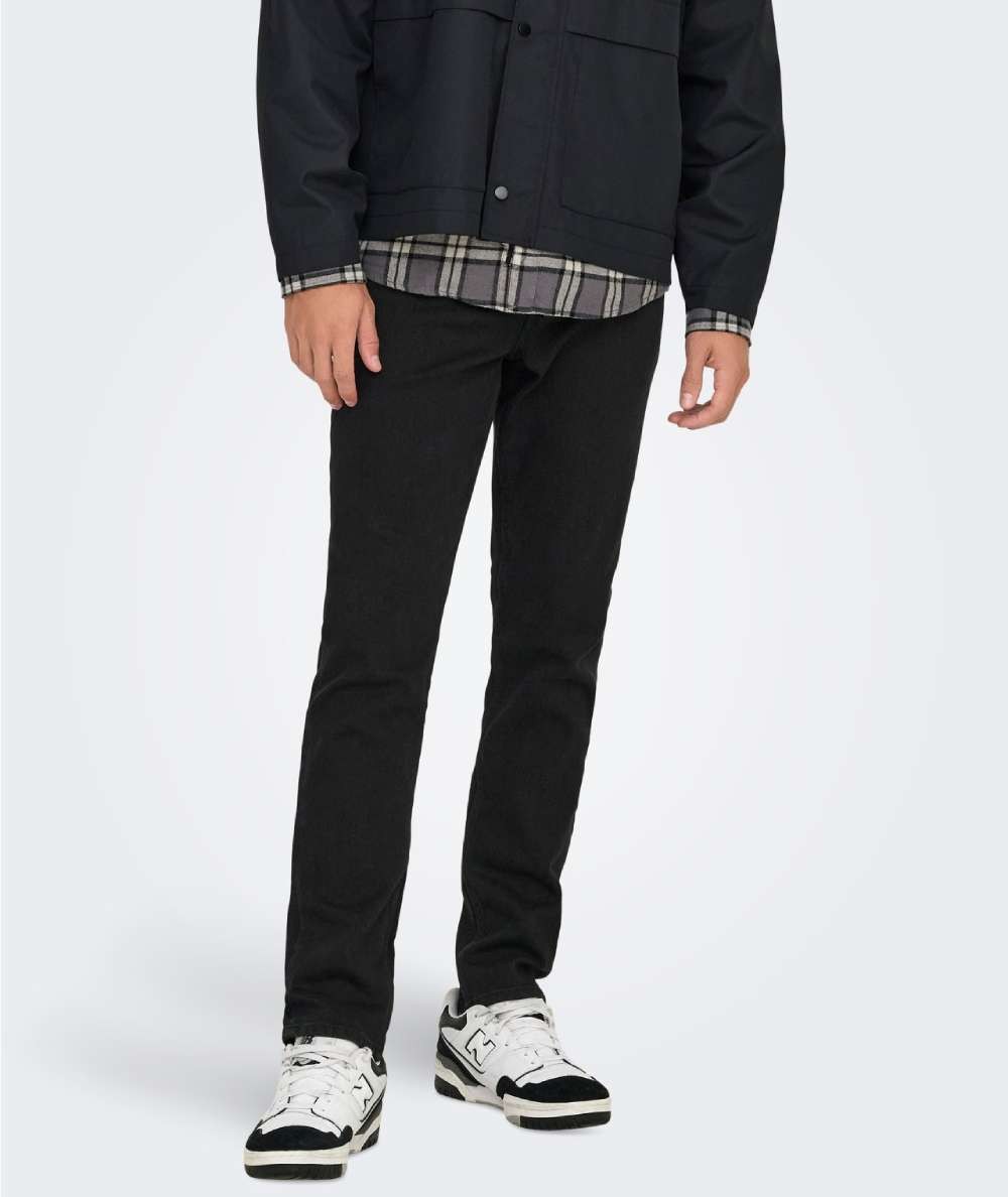 Jeans negros hombre Only & Sons corte slim