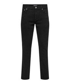 Jeans negros cintura baja estilo casual