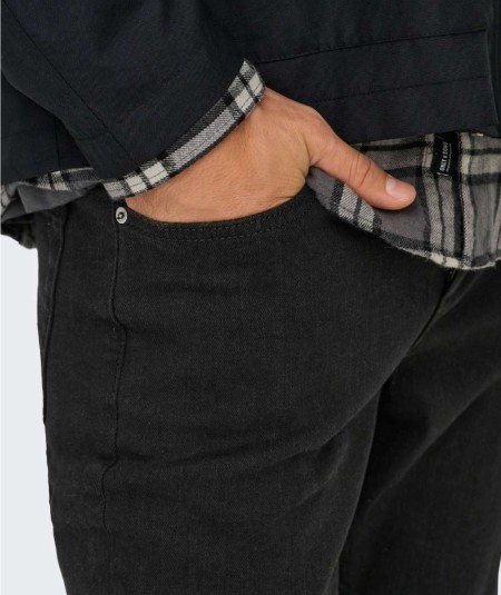 Jeans negros hombre Only & Sons corte slim