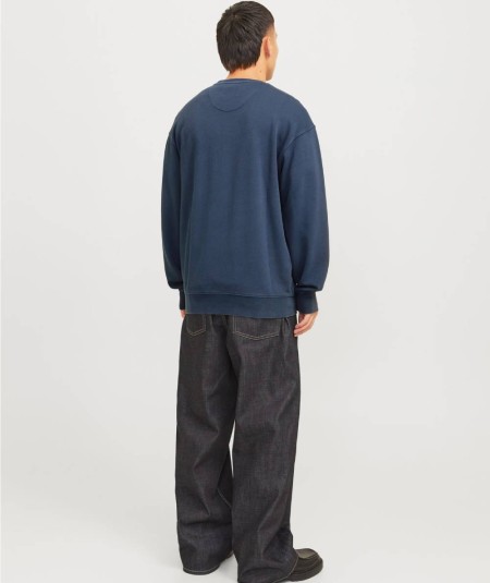 Sudadera indigo hombre Jack & Jones cuello redondo