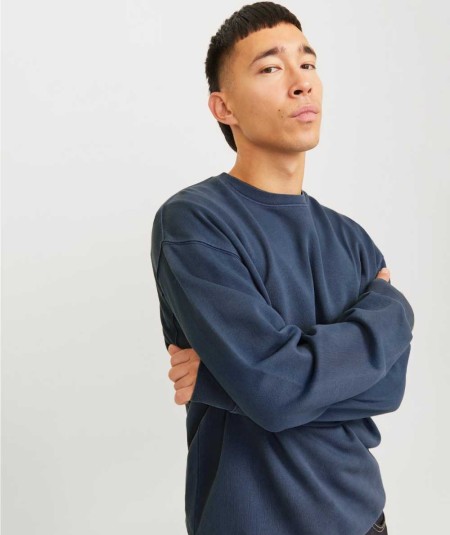 Sudadera indigo hombre Jack & Jones cuello redondo