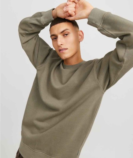 Sudadera indigo hombre Jack & Jones cuello redondo