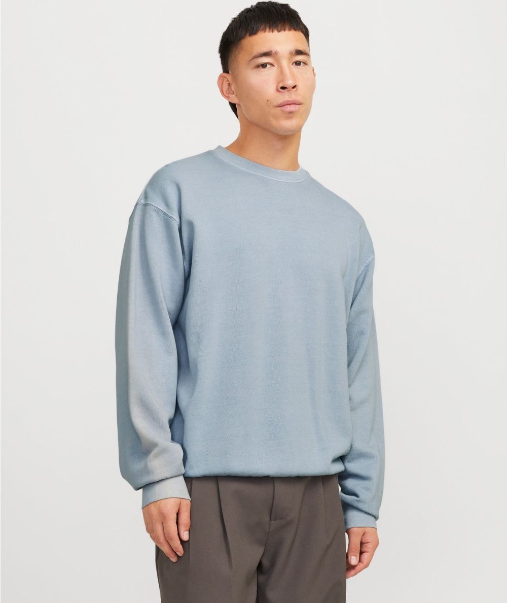 Sudadera azul hombre Jack & Jones cuello redondo