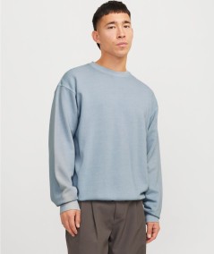 Sudadera azul hombre Jack & Jones cuello redondo