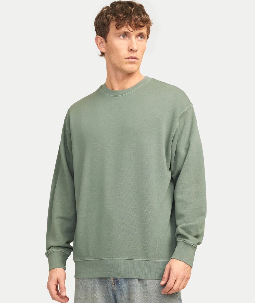 Sudadera verde hombre Jack & Jones cuello redondo