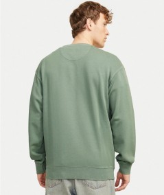 Sudadera verde corte loose estilo casual