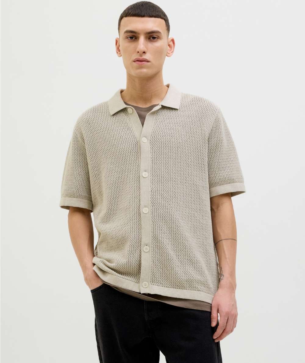 Polo color tosta hombre Jack & Jones manga corta