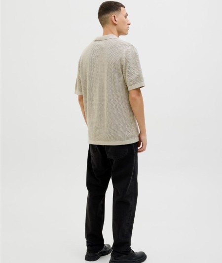 Polo color tosta hombre Jack & Jones manga corta