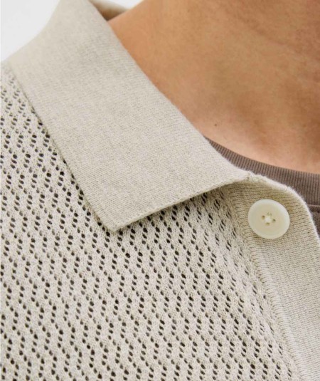 Polo color tosta hombre Jack & Jones manga corta