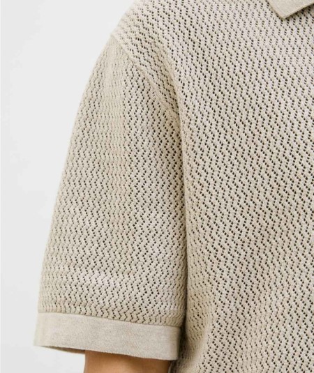 Polo color tosta hombre Jack & Jones manga corta